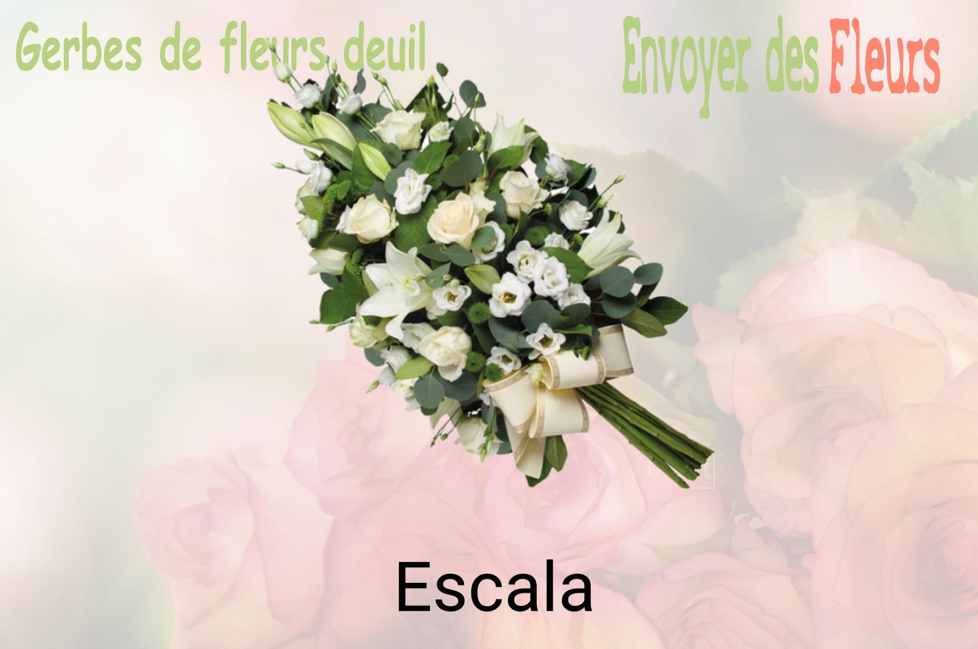 Gerbe de fleurs de deuil livrée à Escala